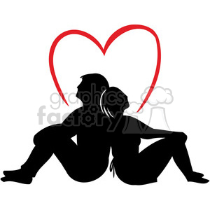 300x300 Royalty Free Couple In Love 386687 Vector Clip Art Image