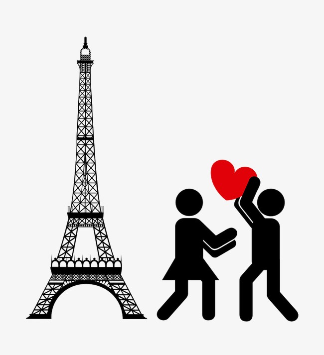 650x713 Tower And Lovers, Eiffel Tower, Couple Silhouette, Love Theme Png