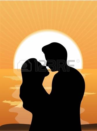 334x450 Silhouettes Of People Loving Couple