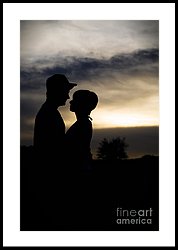 178x250 Couple Silhouette At Sunset Photograph By Andre Babiak