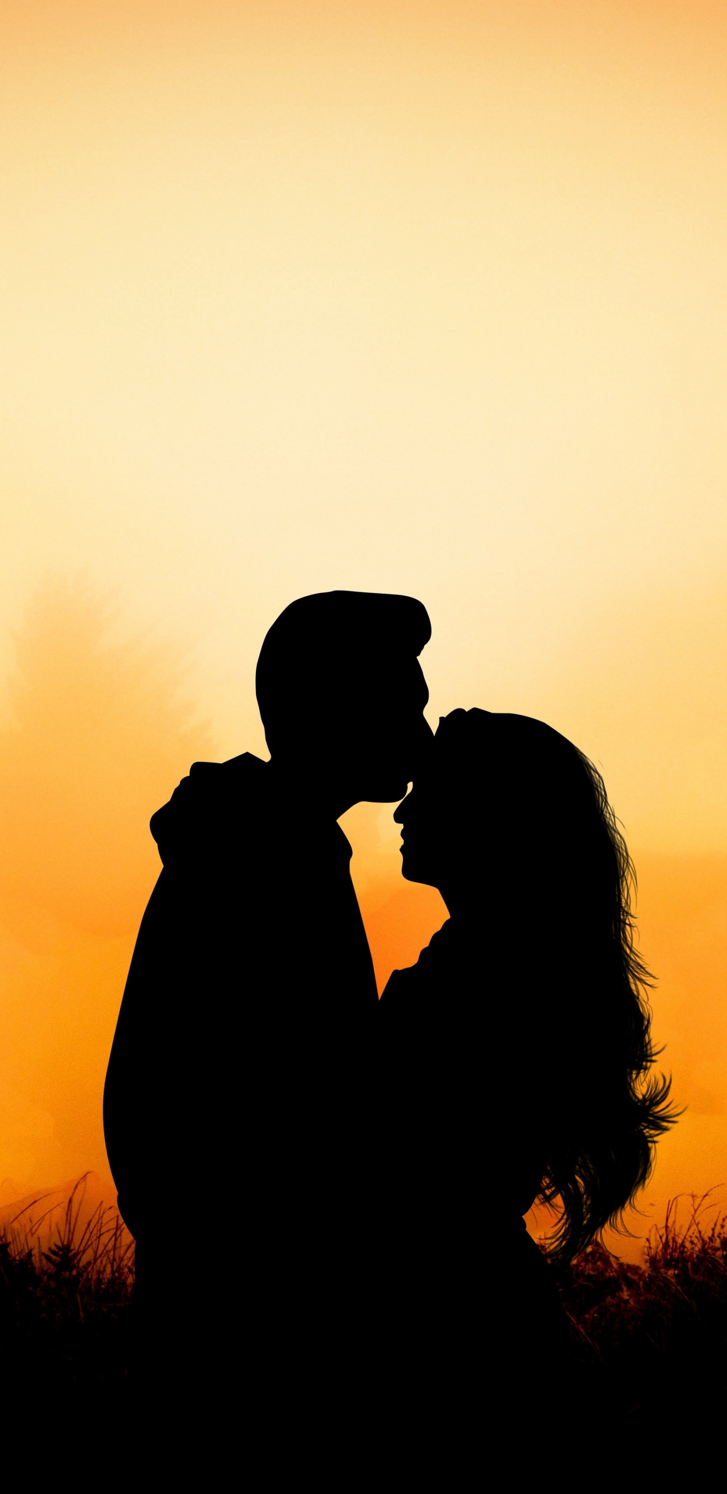 1440x2960 Download 1440x2960 Wallpaper Couple, Hug, Kiss, Love, Outdoor