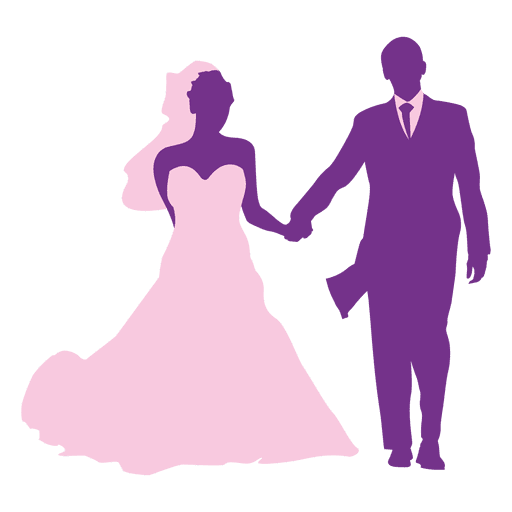 512x512 Happy Wedding Couple Silhouette
