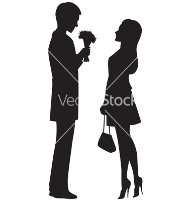 380x400 Silhouette of couple on a date vector 1169777  +by+urchenkojulia