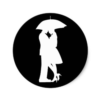 324x324 Silhouette Umbrella Stickers Zazzle.co.nz
