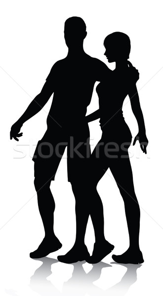 330x600 Couple Silhouette Walking Vector Illustration Illustrart