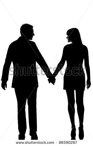 300x470 One Lovers Caucasian Couple Man And Woman Walking Hand Hand