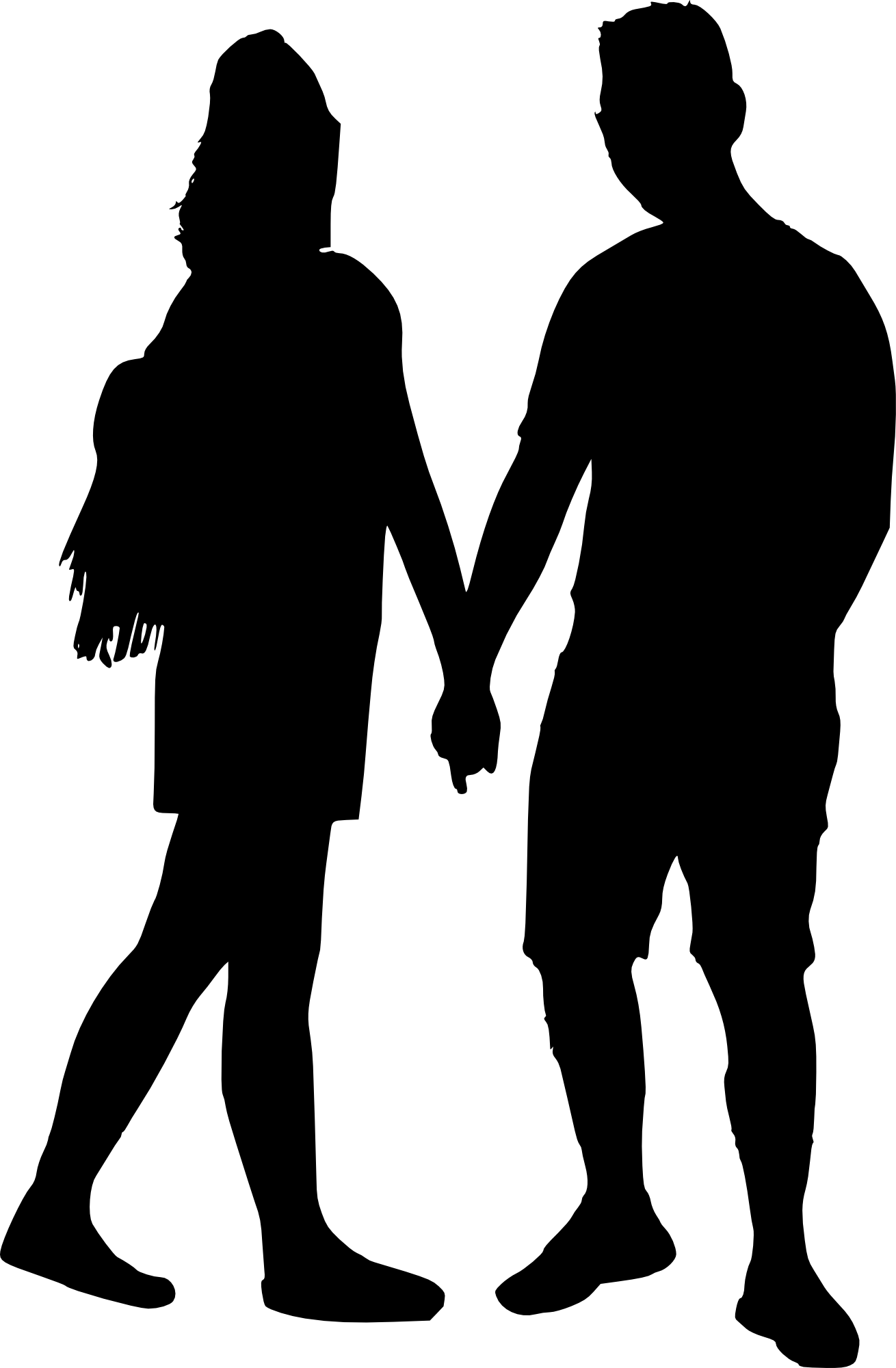 1310x2000 15 Couple Silhouette (Png Transparent)