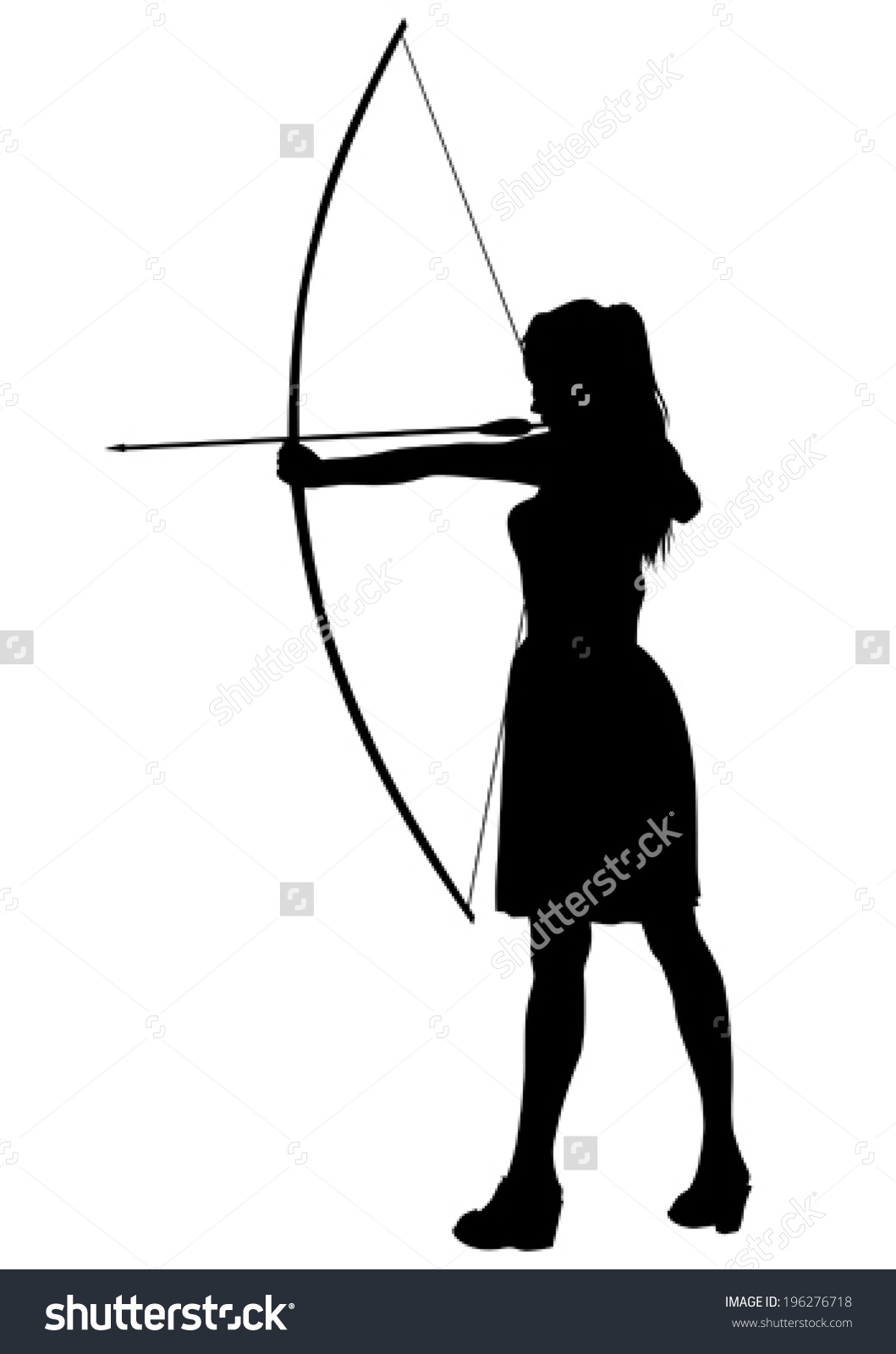 1059x1600 Archery Couple Silhouette Clipart