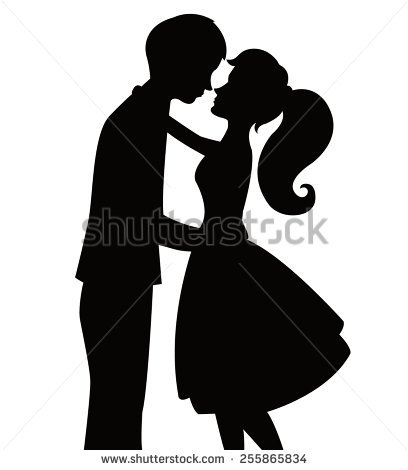 408x470 Photos 50s Couple Kissing Silhouette,