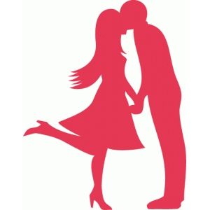 300x300 Silhouette Design Store Couple Kiss Silhouette Craft Ideas