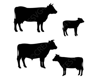 340x270 Cows Bulls Calves Instant Download 1 Dxf 1 Png 1