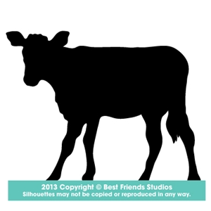 300x300 Calf Silhouette Gifts, Stationery, Address Labels, Note Cards