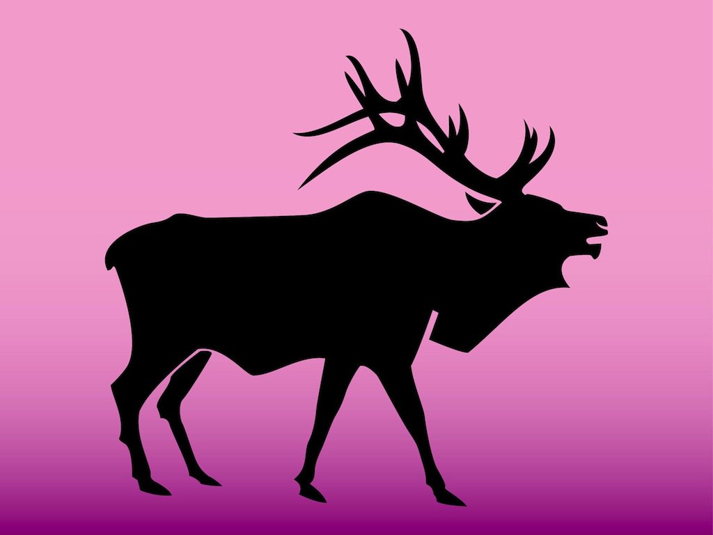 1024x768 Elk Silhouette Vector Art Amp Graphics