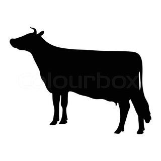 320x320 Goat Cow Animals Calf Isolated White Background Vector Silhouette