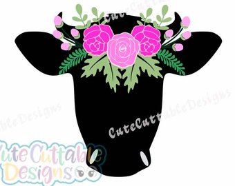 340x270 Cow Head Svg Etsy