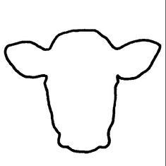 235x235 Cow Face Pattern. Use The Printable Outline For Crafts, Creating