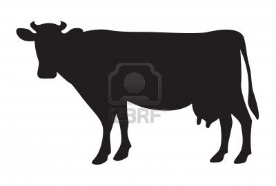 400x270 Beef Cow Head Silhouette Clipart