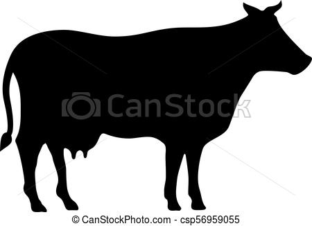 450x326 Cow Vector Silhouette Icon Clipart Vector