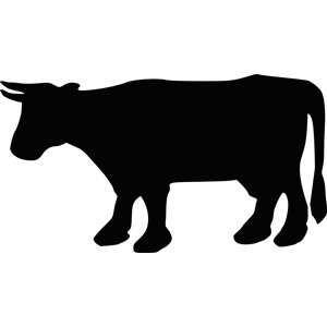 300x300 Cow Silhouette 2 Clipart, Cliparts Of Cow Silhouette 2 Free