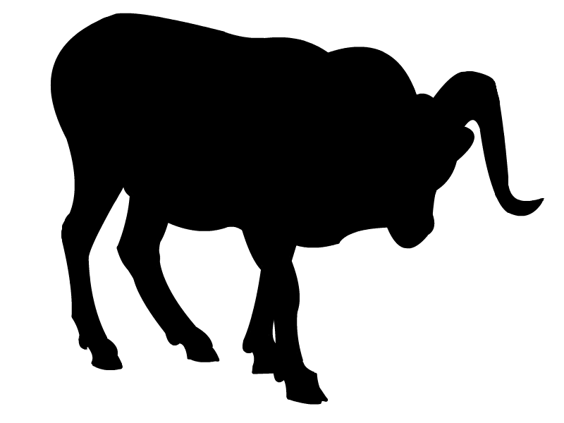 800x600 Printable Cow Silhouette