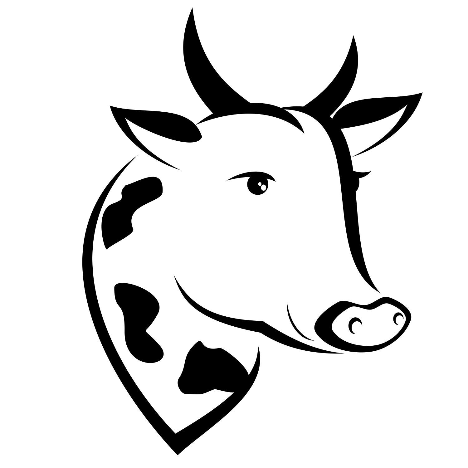 1500x1500 Free Cow Head Clipart Vector For Use S
