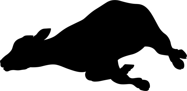 650x317 Cow Clipart Stencil