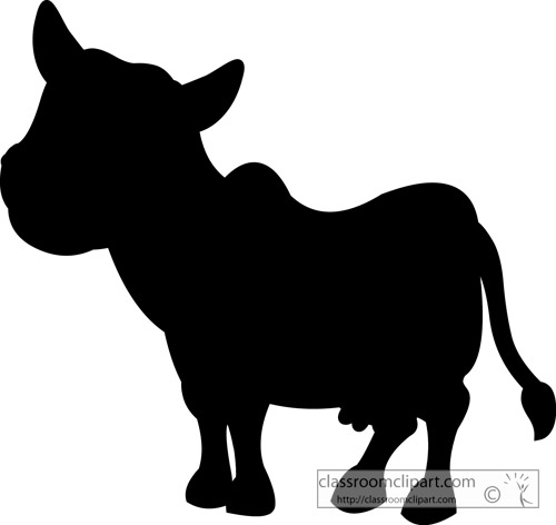 500x472 Cow Silhouette Cattle Silhouette Clipart Kid