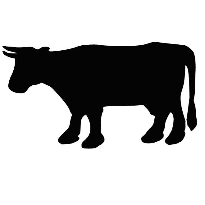 Cow Silhouette Outline at GetDrawings | Free download