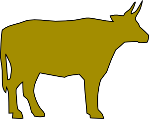 300x240 Cow Silhouette 4 Clip Art