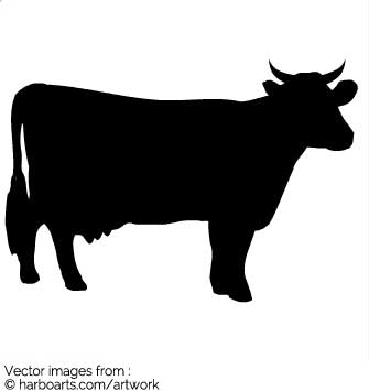 335x355 Download Cow Silhouette