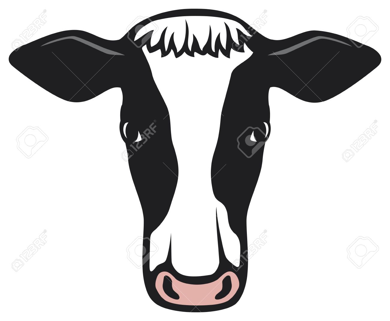 1300x1070 Clipart Cow Head Collection