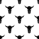 150x150 Skull Of Cow. Death Of An Farm Animal. Royalty Free Vector Clip