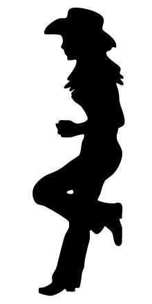 220x438 Cowgirl Silhouette