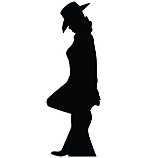 300x320 Leaning Cowboy Shadow Yard Art Woodworking Pattern