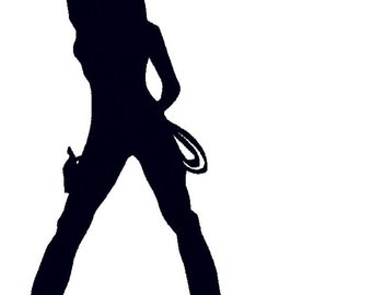 340x270 Cowboy On Bucking Bronco Horse Silhouette Machine Embroidery