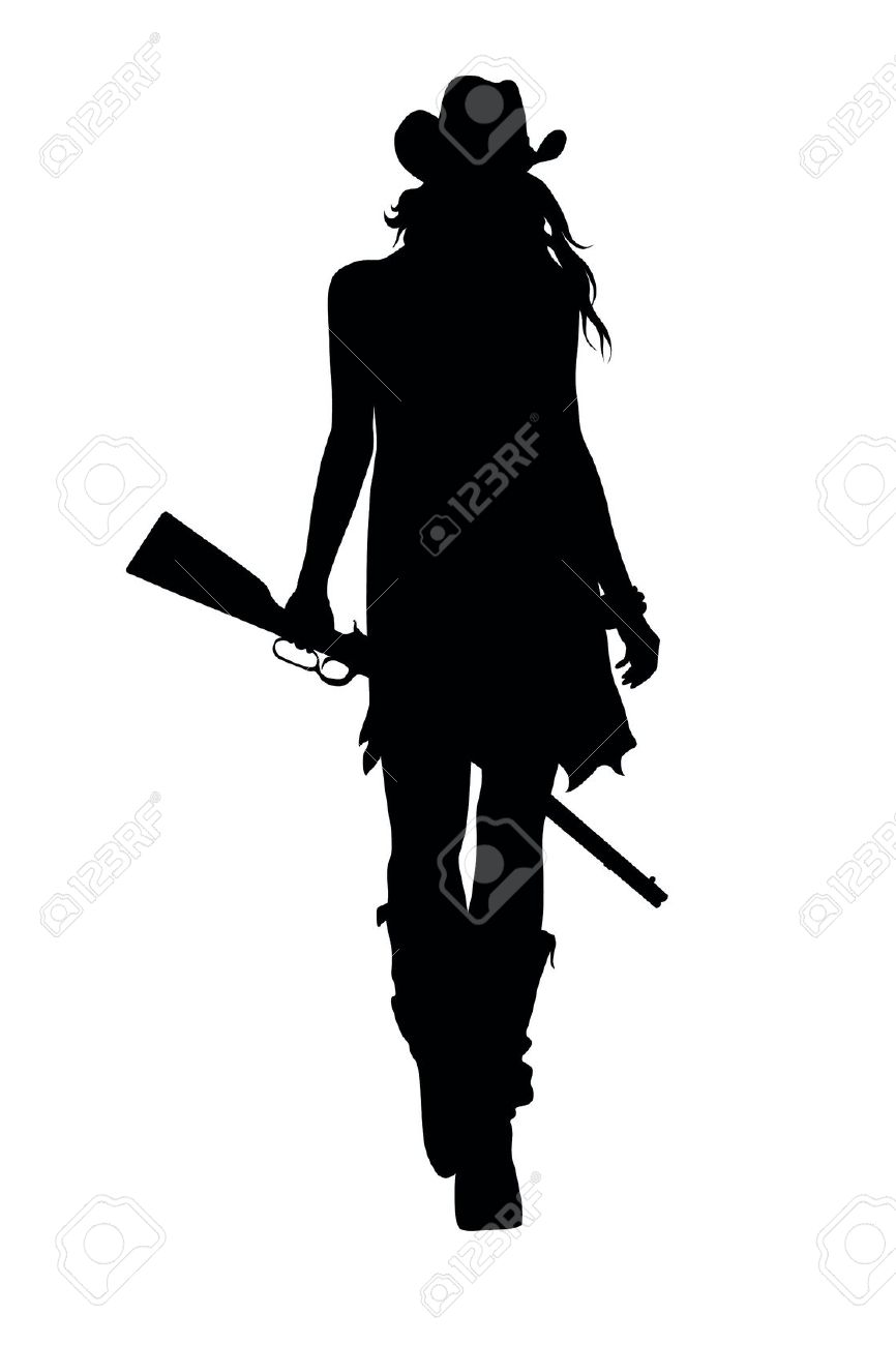 866x1300 Old West Silhouette Clipart
