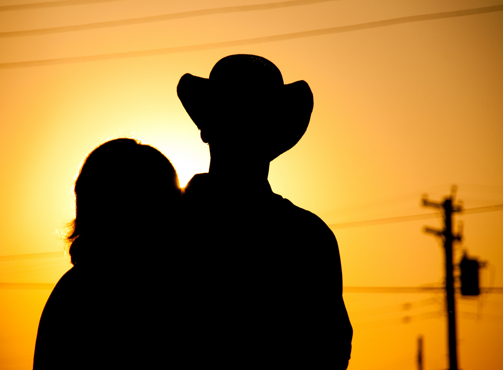 1024x754 Cowboy And His Girl At Sunset Bob Jagendorf