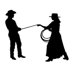 236x236 Cowgirl Silhouette Vector Free Download Two Beautiful Cowgirls