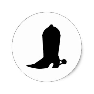 307x307 Cowboy Boots And Spurs Stickers Zazzle