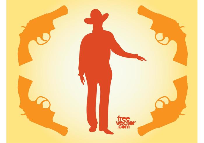700x490 Cowboy Silhouette Vector