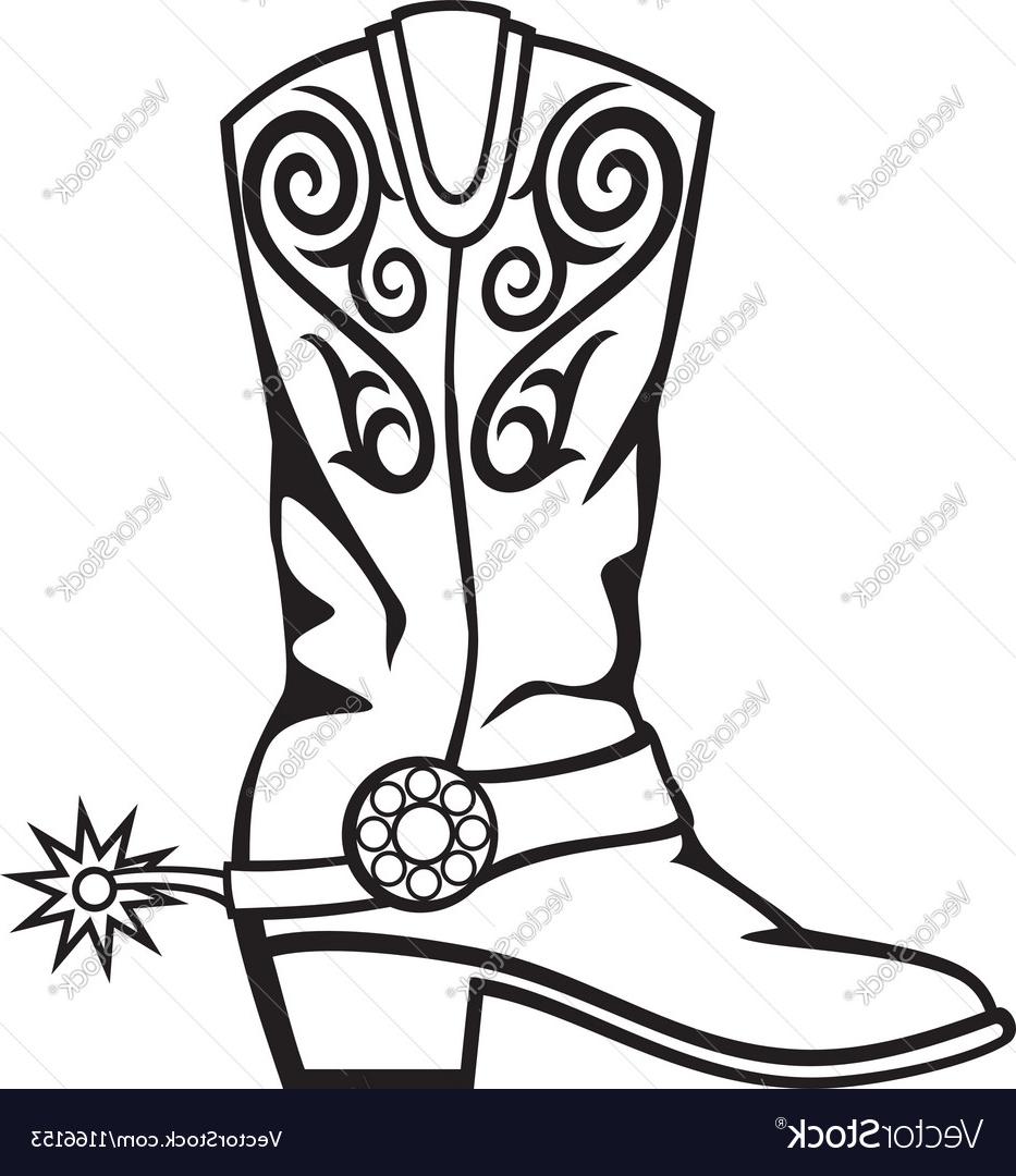 933x1080 Best 15 Cowboy Boot Vector Library