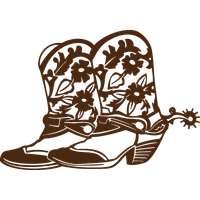 Cowboy Boots Silhouette at GetDrawings | Free download