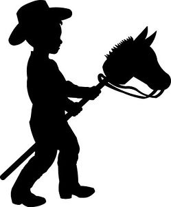 249x300 Cowboy Cowgirl Kid Horse Toy Vinyl Decal Car Truck Decal Sticker