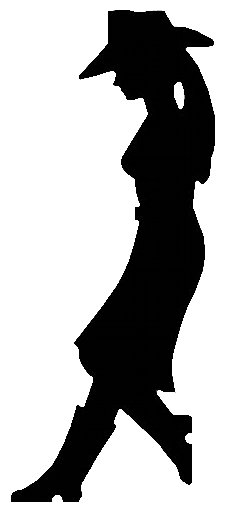 238x512 Silhouette Cowgirl