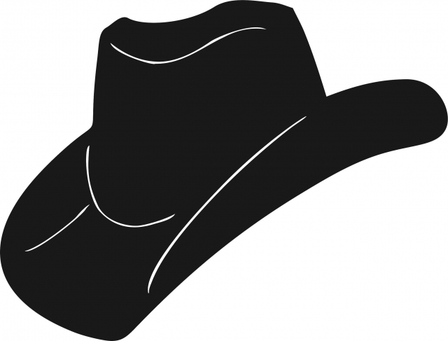 640x487 Cowboy Hat Silhouettes Laser Cut Appliques