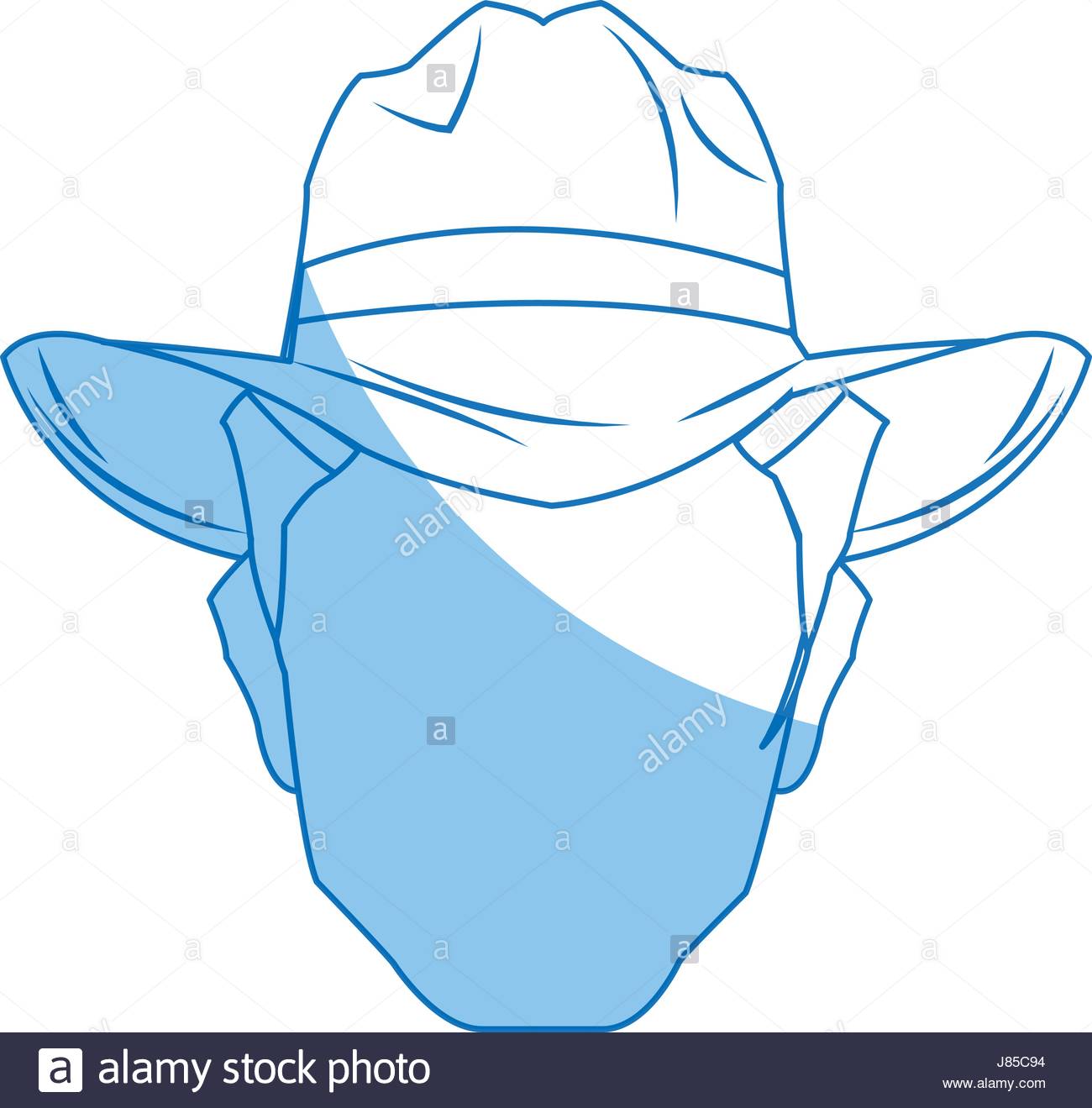 1300x1319 Silhouette Man Cowboy Wear Hat Image Stock Vector Art