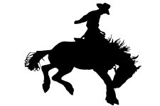 225x150 Cowboy On Horse Silhouettes ~ Karen's Whimsy