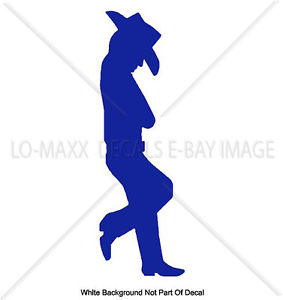 283x300 Leaning Cowboy Silhouette Shadow Western Car Truck Wall Die Cut