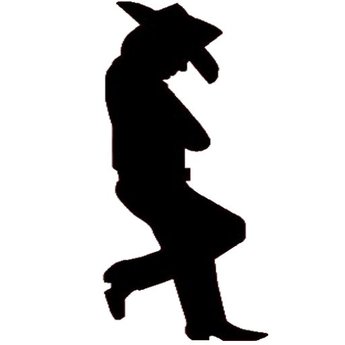 Cowboy Leaning Silhouette at GetDrawings | Free download