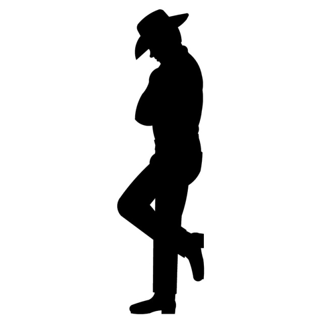 640x640 Wall Art Silhouettes Old West